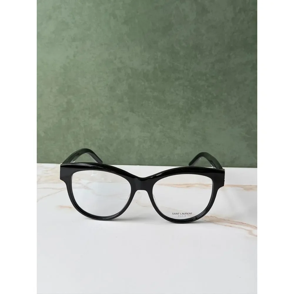 NEW Saint Laurent SLM108 OPT Black Logo Eyeglasses Frames